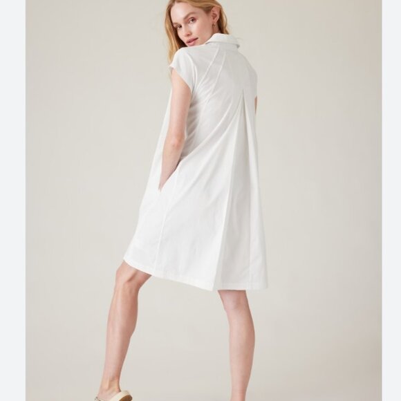 Athleta Performance Poplin Dress White NWT, M - Picture 3 of 4
